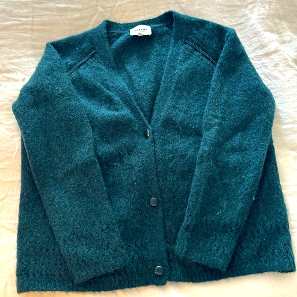 Sezane cardigan beautiful rich green